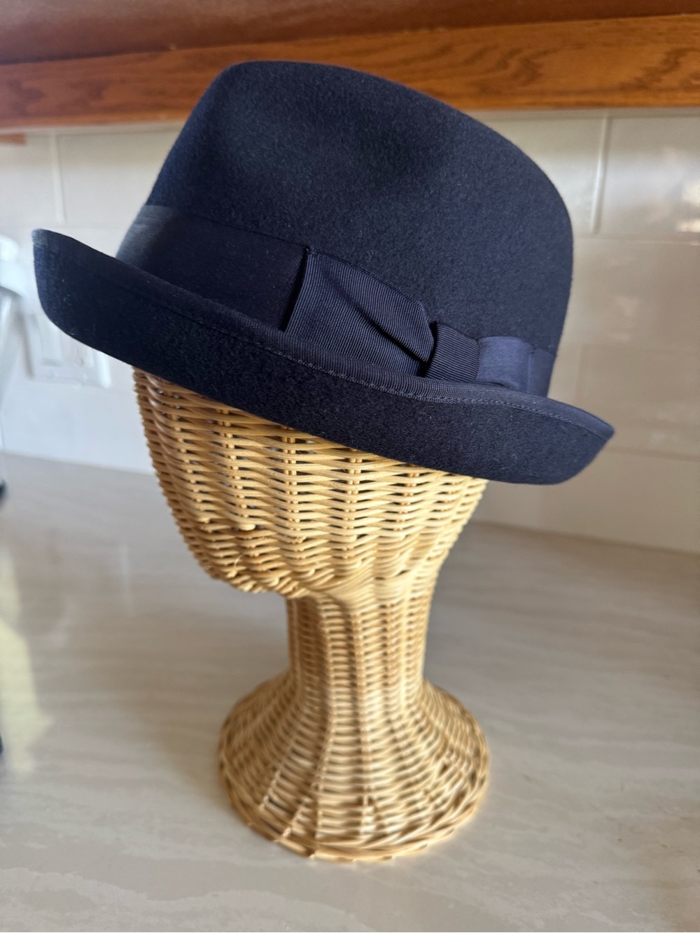 San Diego Classic Black Wool Felt Fedora Hat